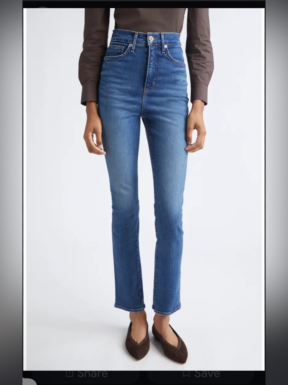 Veronica Beard Carolina Ankle Skinny Flare High Rise. Raw Hem